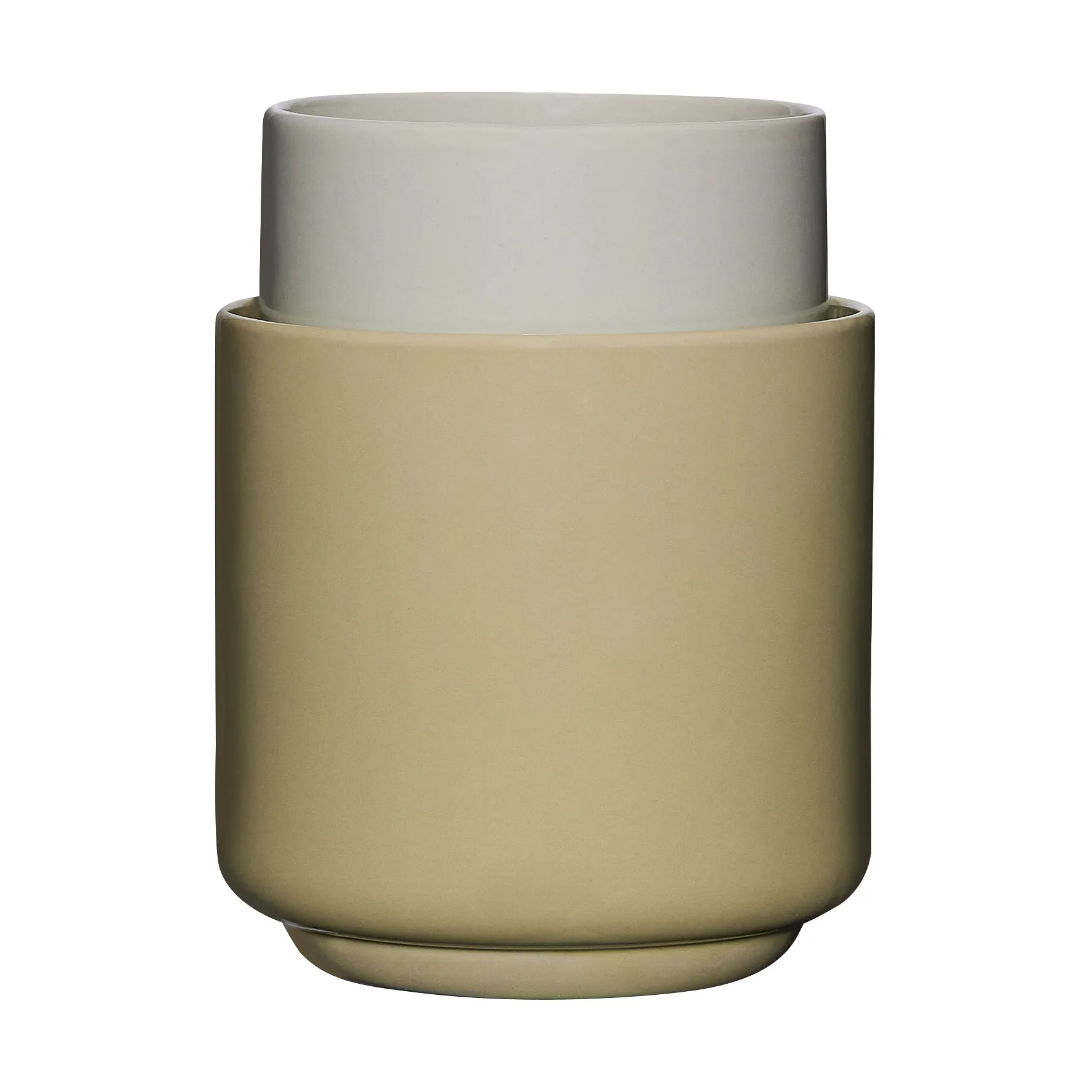 Deux pot set 2 delar, Light green-sand Hübsch Interior