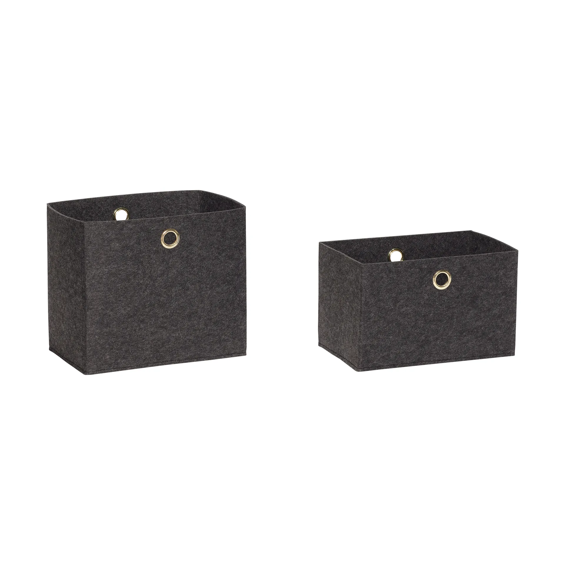 Felt basket 2-pack, Gray Hübsch Interior
