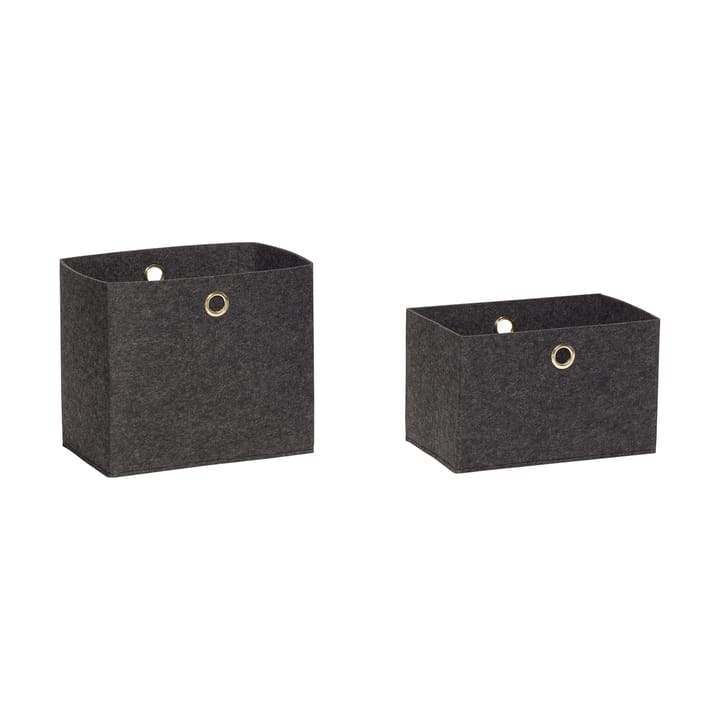 Felt basket 2-pack - Gray - Hübsch