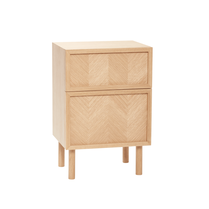 Herringbone bedside table - Oak - Hübsch