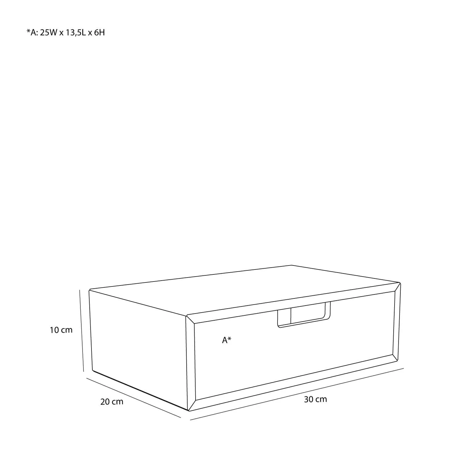 Hide storage box, Dark oak, 30x20x10 cm Hübsch