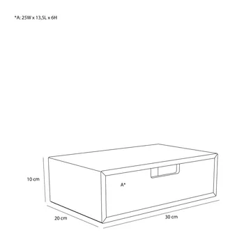 Hide storage box - Dark oak, 30x20x10 cm - Hübsch