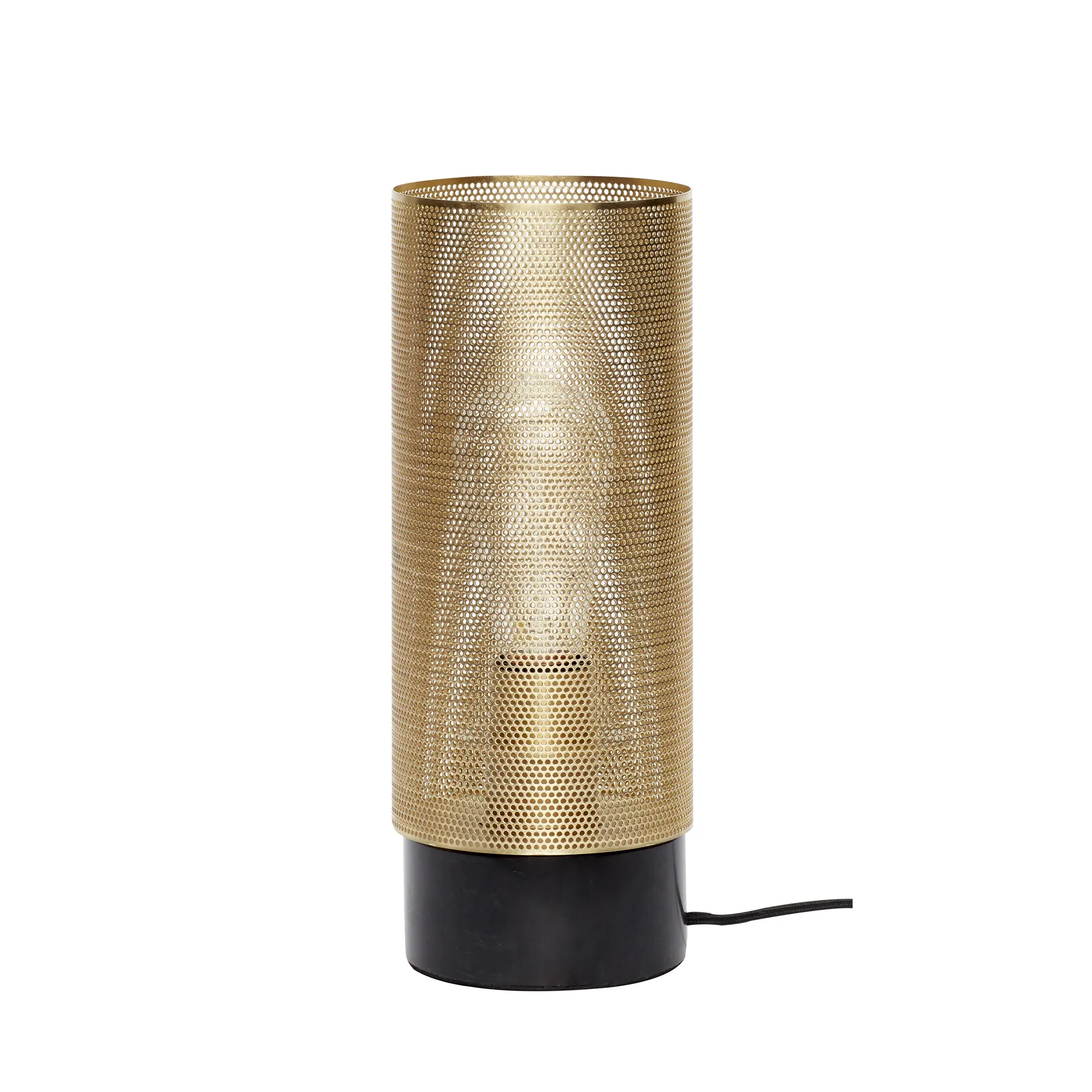Hübsch Table lamp Ø12 cm, Black marble Hübsch Interior
