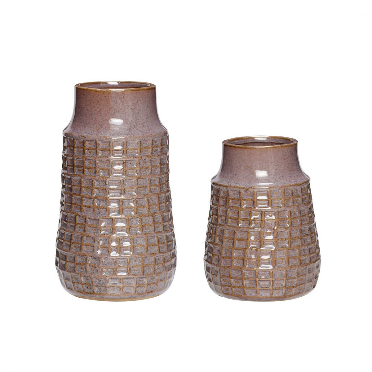 Hübsch Hübsch vase 2-pack 12x15 cm Purple