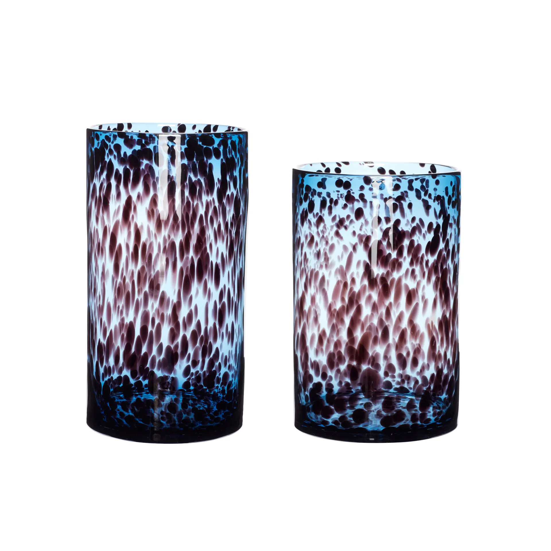 Hübsch vase 2-pack, Blue-bordeaux Hübsch Interior