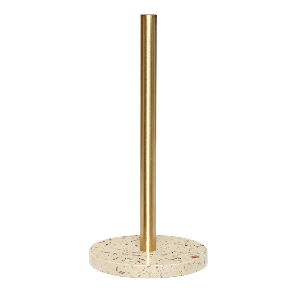 Kitchen Roll Holder 29 cm, Marble-brass Hübsch Interior