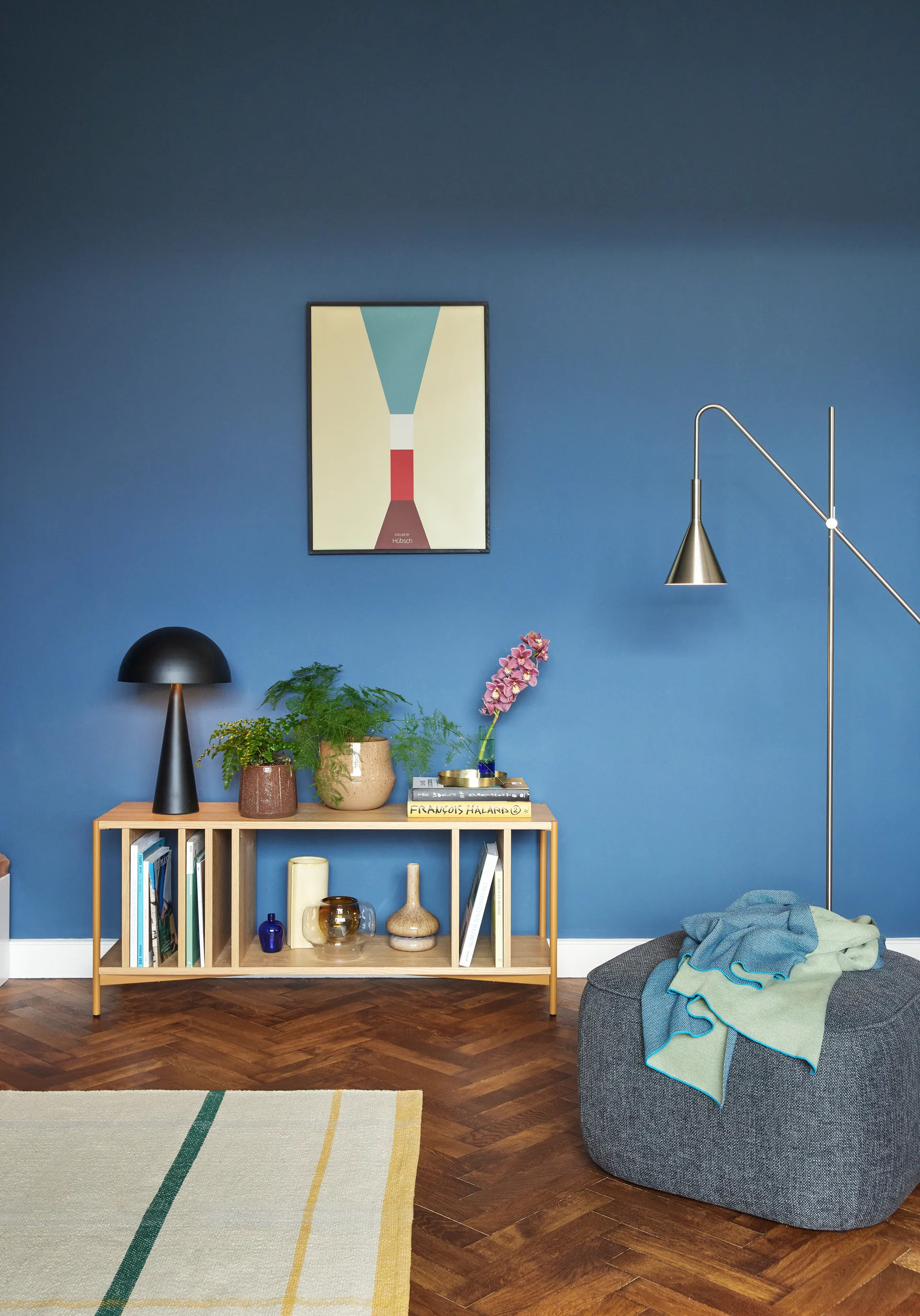 Mush table lamp pine, Black Hübsch Interior