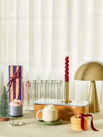 Mush table lamp - Sand, mini 34 cm - Hübsch