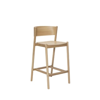 Hübsch Oblique bar stool Nature