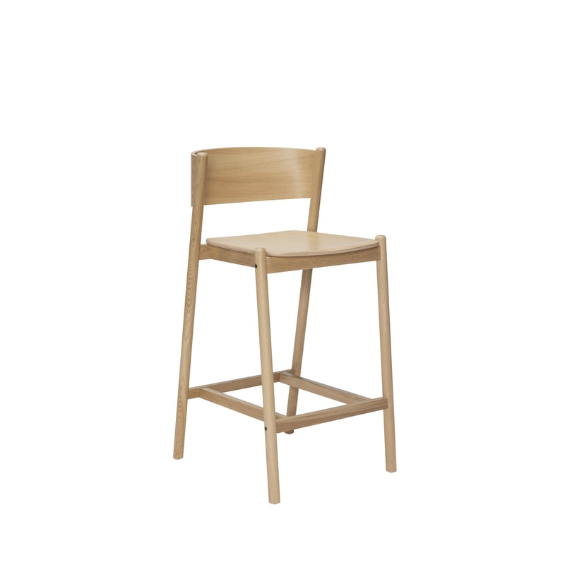 Hübsch Oblique bar stool Nature
