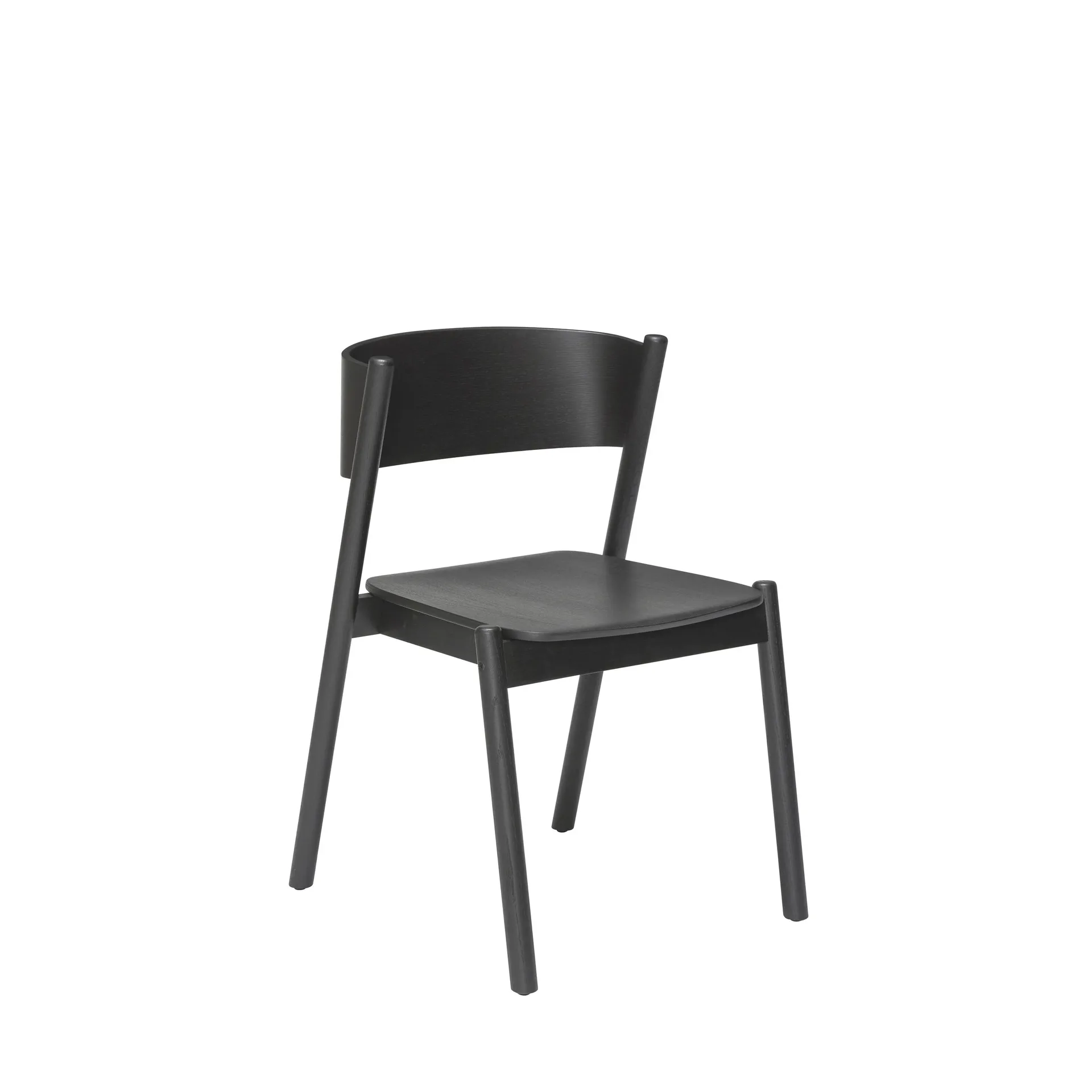 Oblique dining chair, Black Hübsch Interior