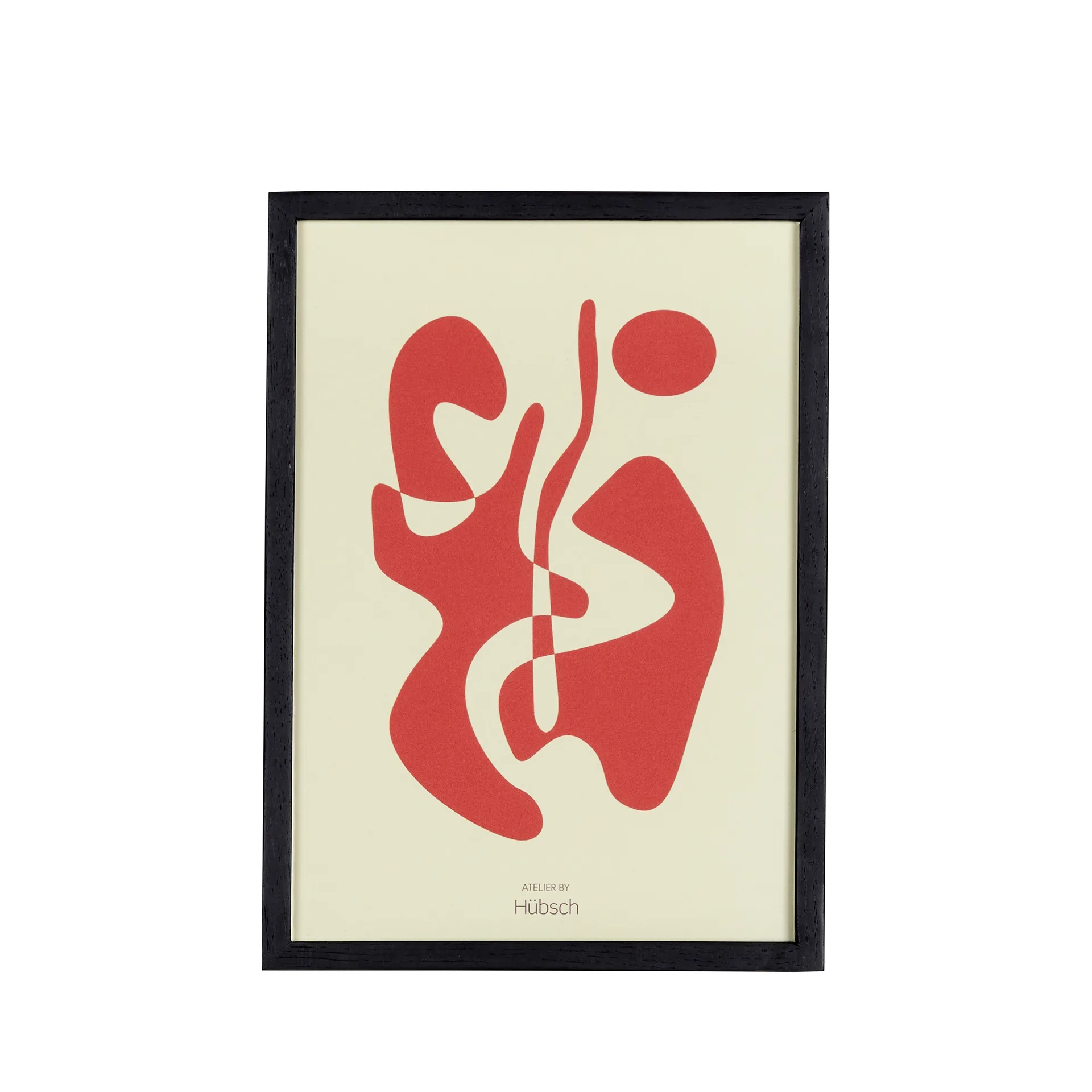 Picture with wooden frame small, Black Hübsch Interior