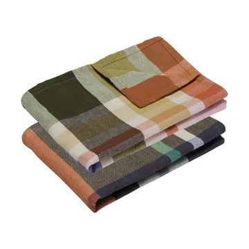 Playful kitchen towel 2-pack - Multicolor - Hübsch Interior