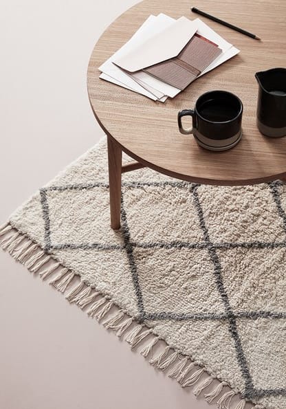 Rug 90x150 cm, White-gray Hübsch Interior