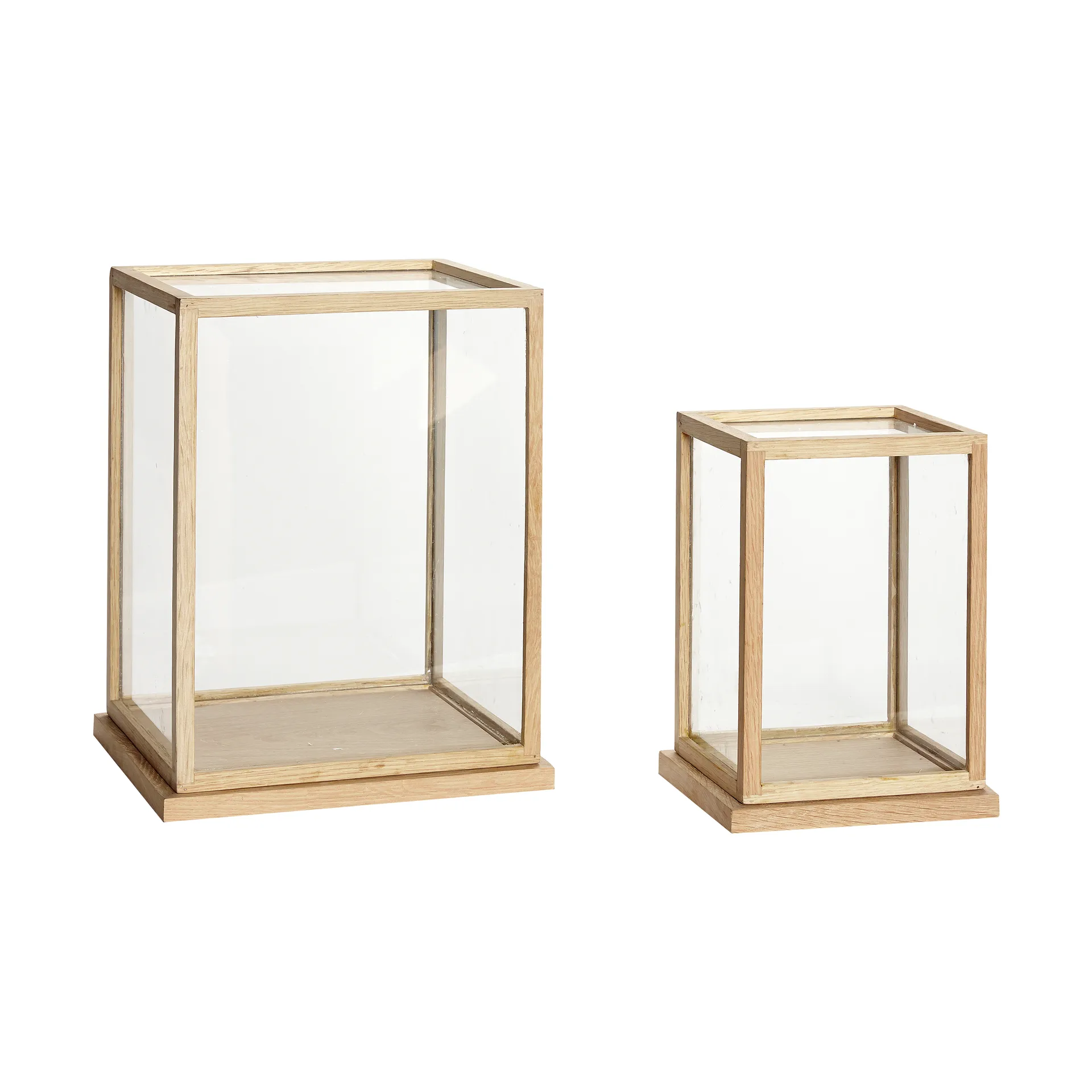 Spectacle display box large set of 2, Oak Hübsch Interior