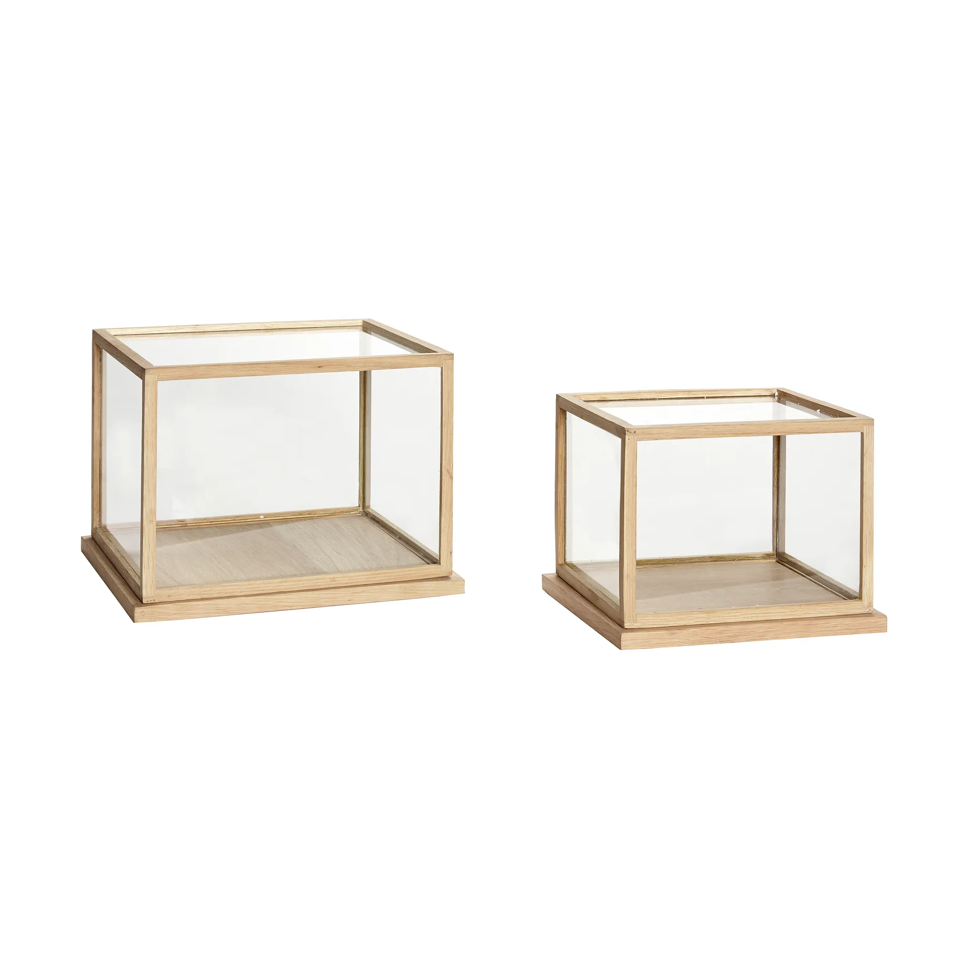 Spectacle display box small set of 2, Oak Hübsch Interior