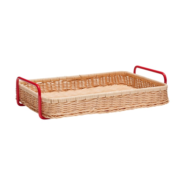 Splint serving tray - Red-natural - Hübsch