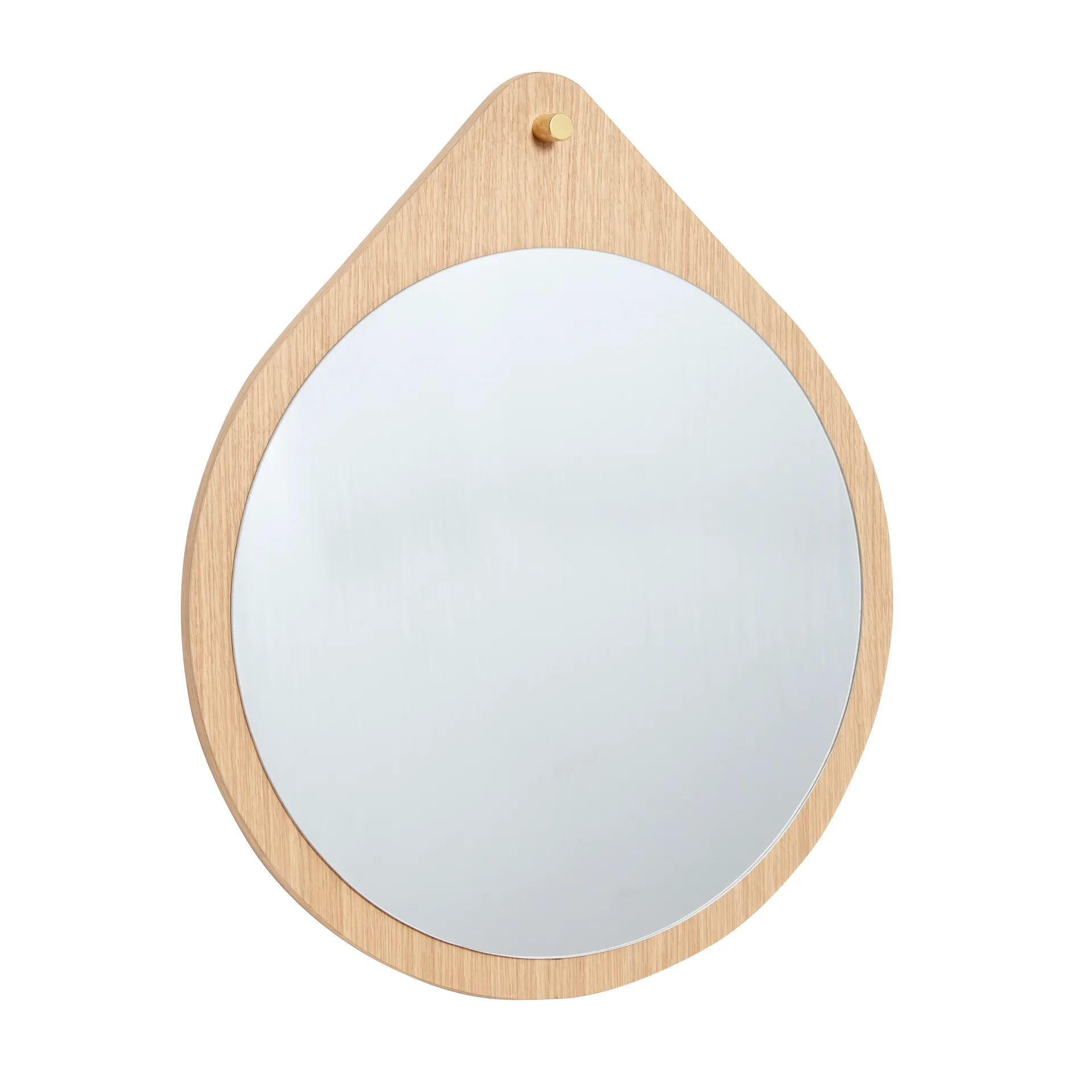 Wall mirror Ø64 cm, Oak wood Hübsch Interior