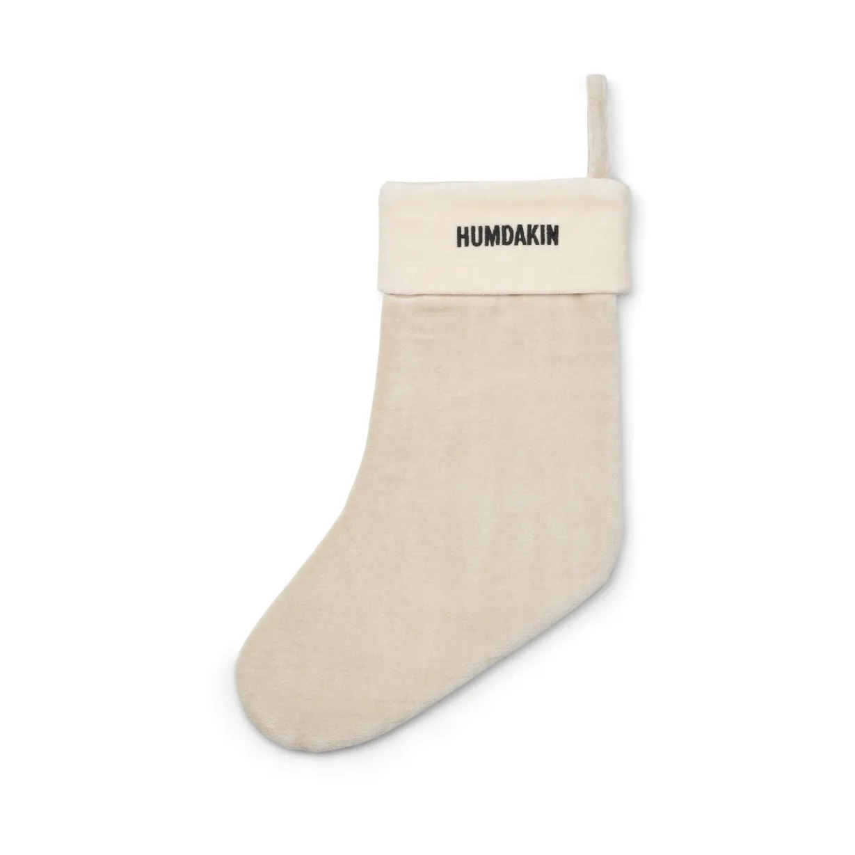 Humdakin Christmas stocking velvet, Light stone Humdakin