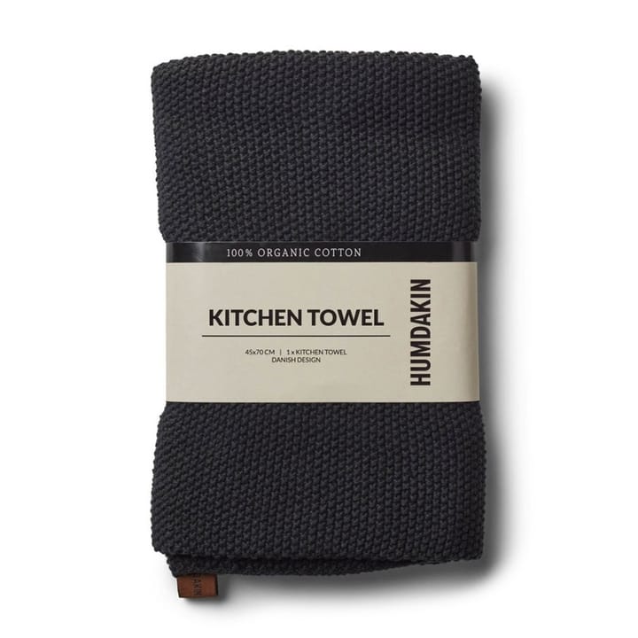 Humdakin Knitted kitchen towel 45x70 cm, Coal  Humdakin