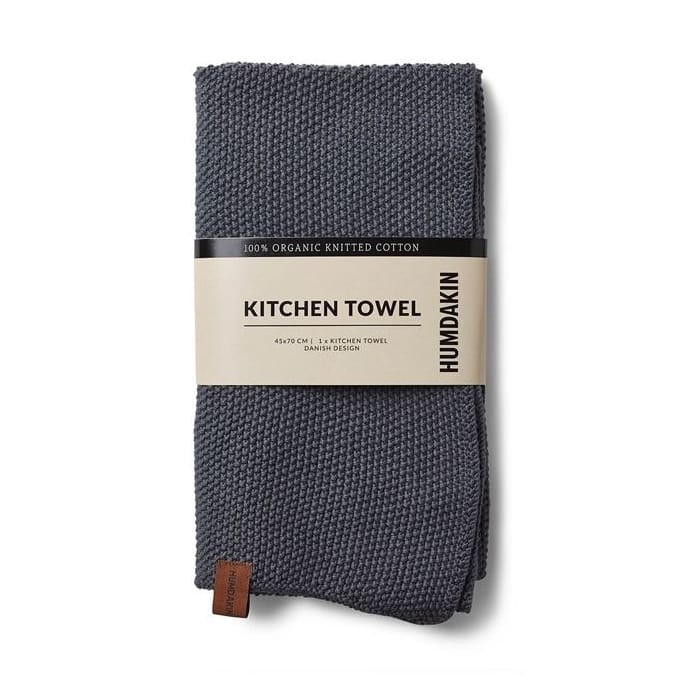 Humdakin Knitted kitchen towel 45x70 cm, Dark ash Humdakin