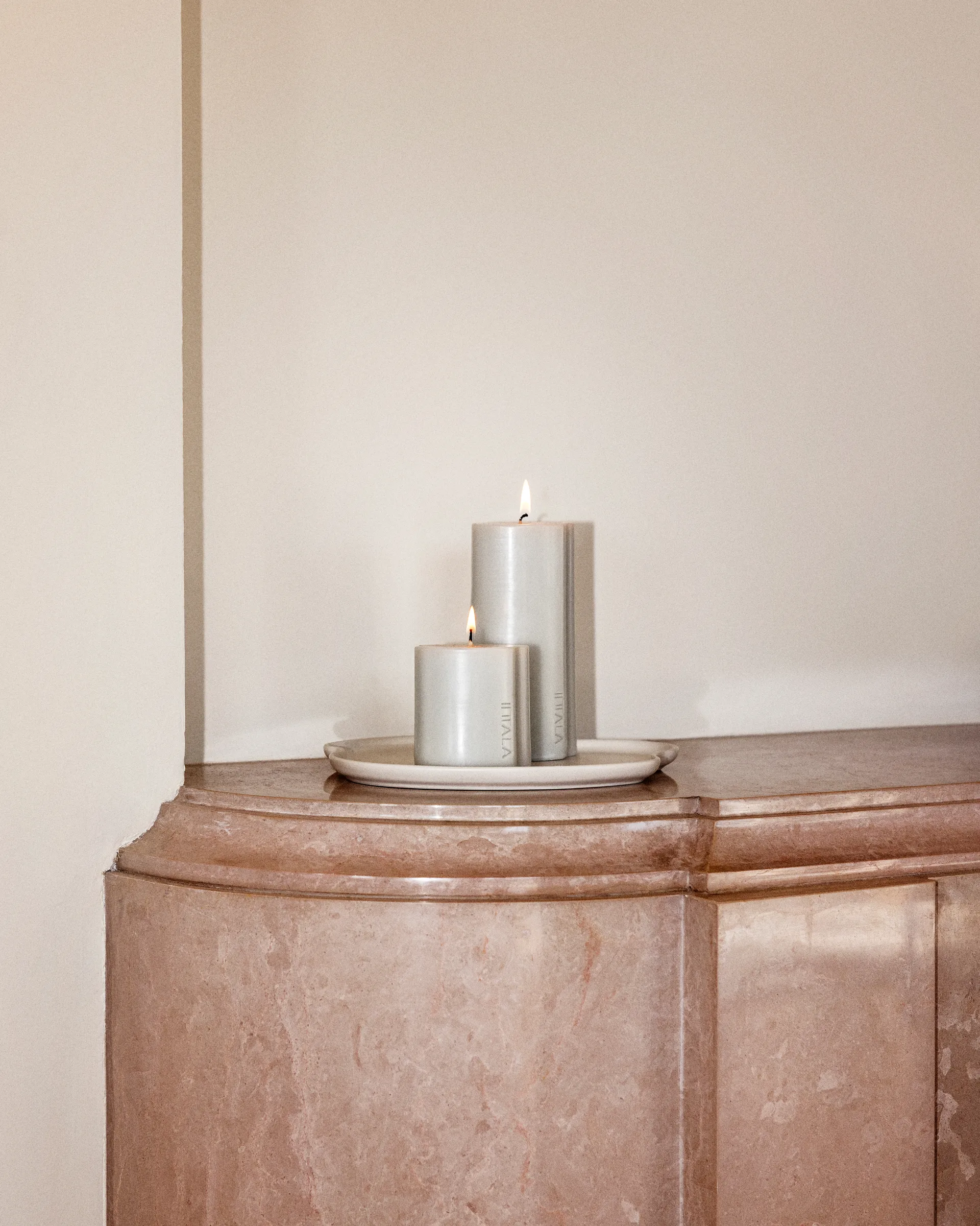 Aalto block candle, Sand, 8 cm Iittala