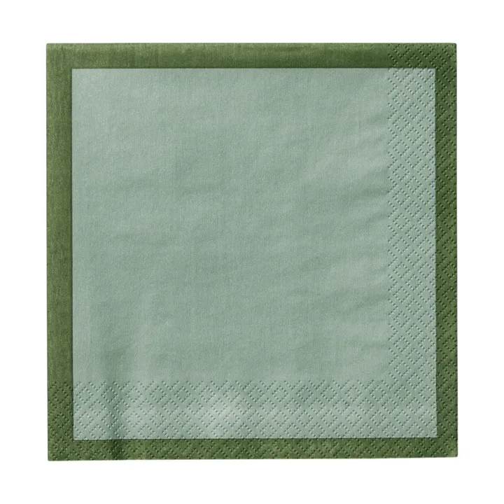 Iittala paper napkin - Forest green-mint, 33 cm, 20-pack - Iittala