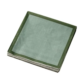 Iittala paper napkin - Forest green-mint, 33 cm, 20-pack - Iittala