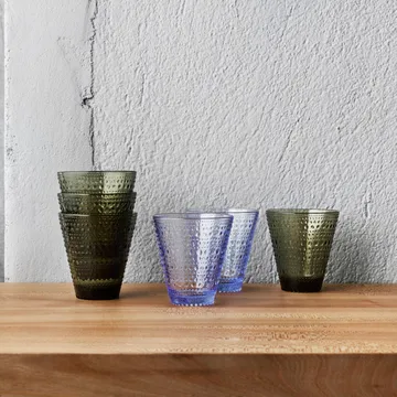 Kastehelmi glass 30 cl 2-pack - moss green - Iittala