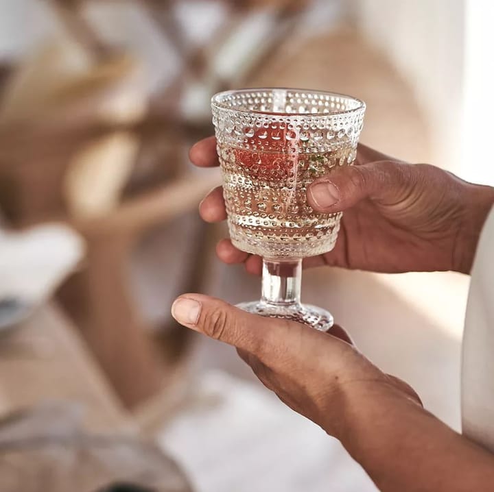 Kastehelmi water glass on base 26 cl 4-pack, clear Iittala