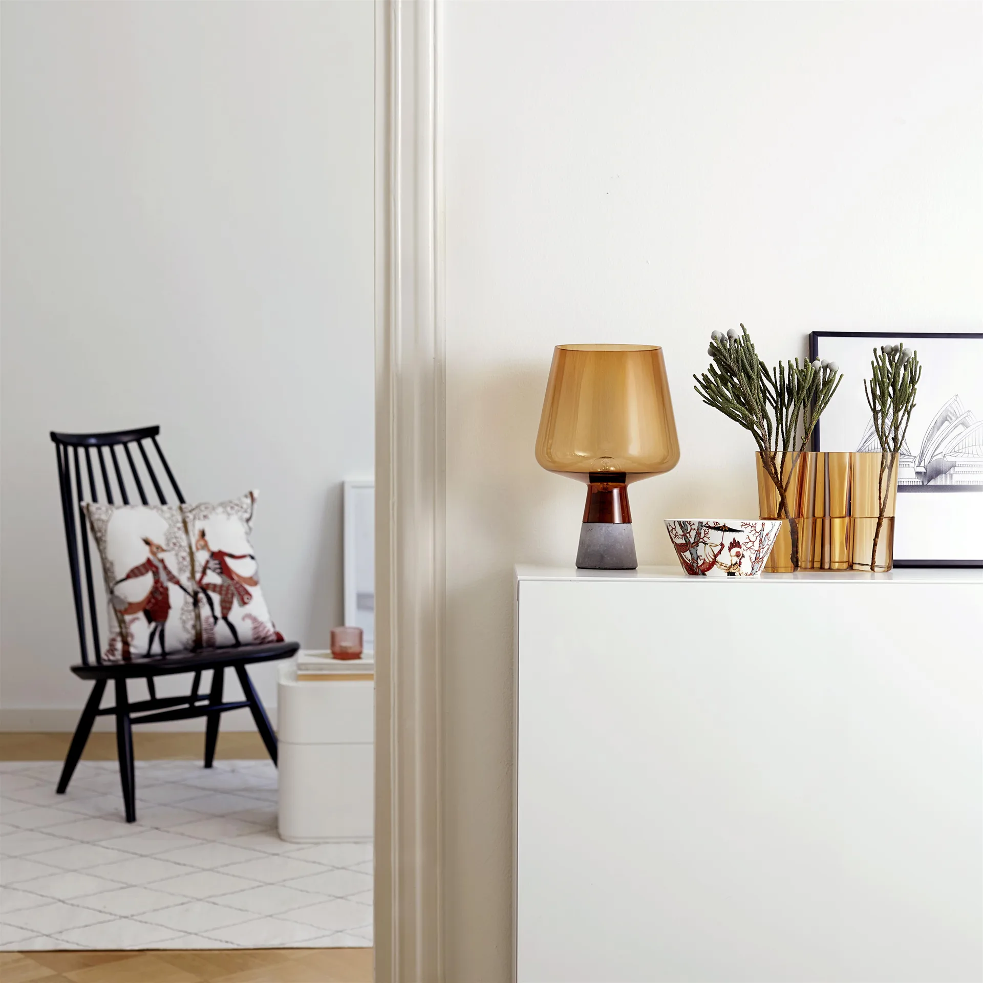 Leimu table lamp 300x200 mm, Copper Iittala