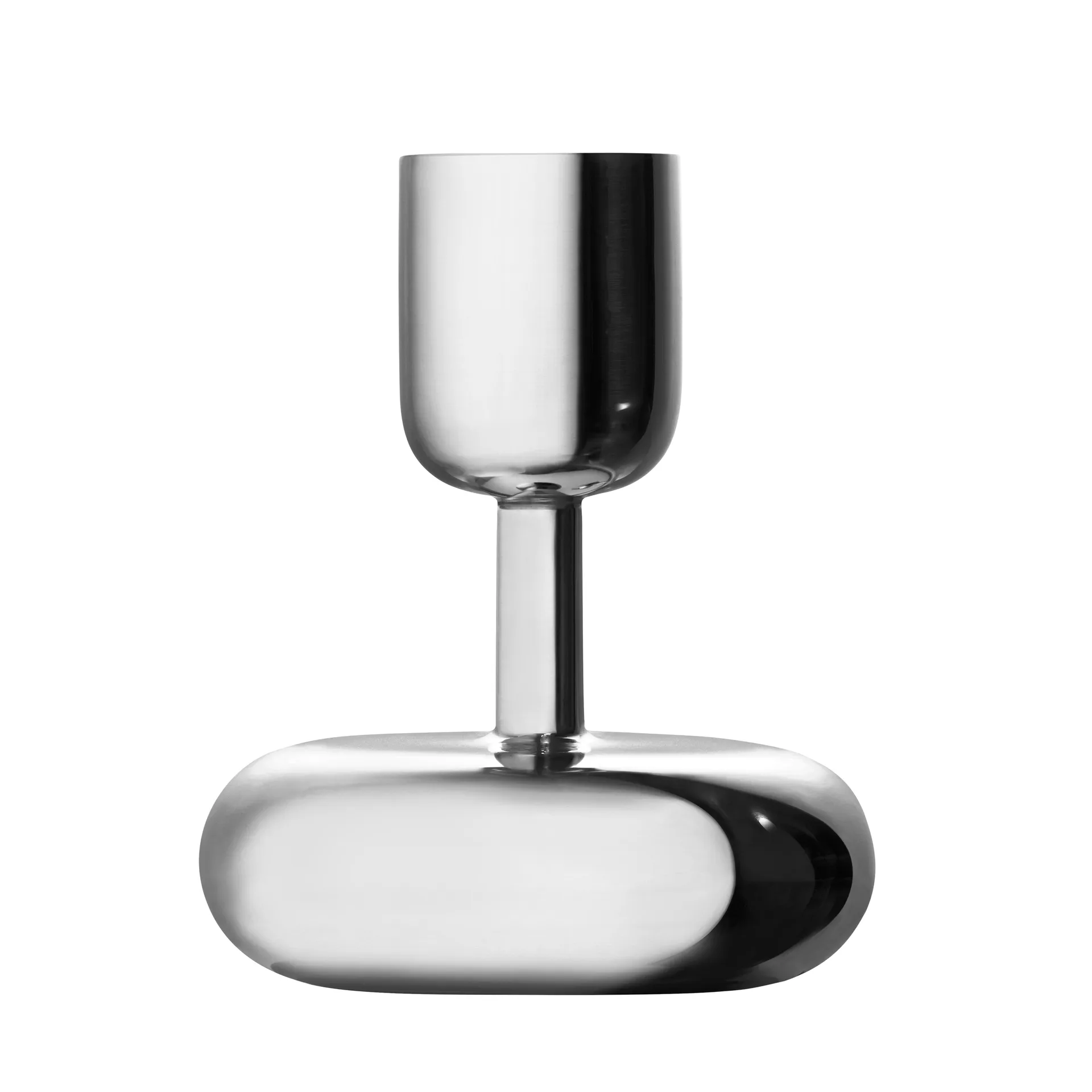 Nappula candle holder steel, small 107 mm Iittala