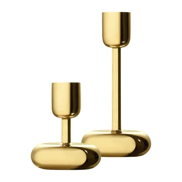 Nappula candle sticks gift set 2 pieces - Brass - Iittala