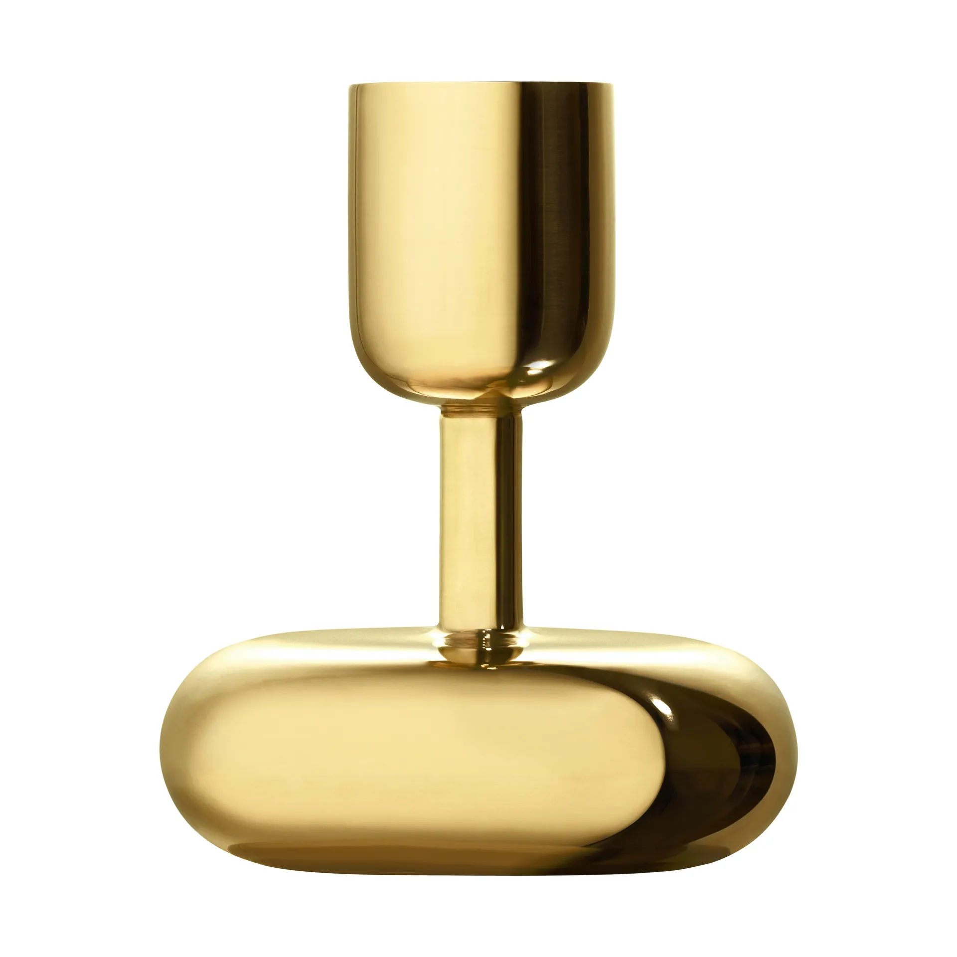 Nappula candleholder brass, small 107 mm Iittala