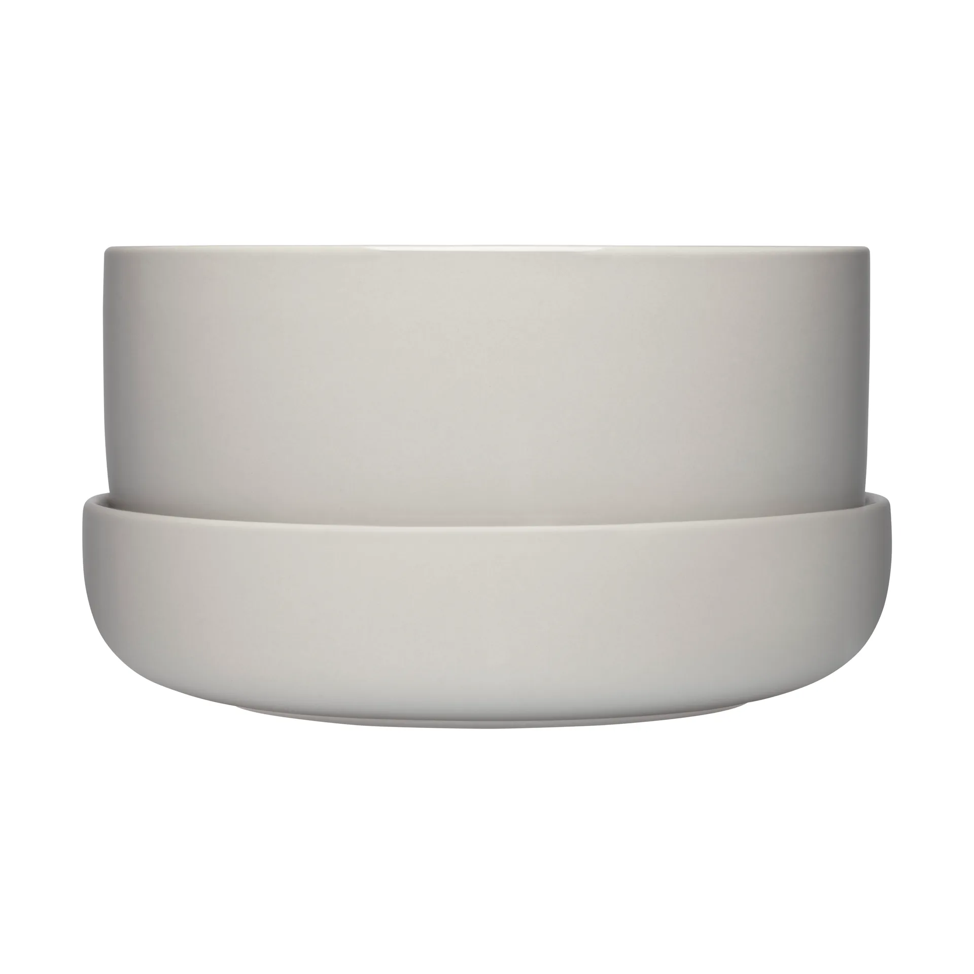 Nappula pot with saucer Ø24 cm h13 cm, Light grey Iittala