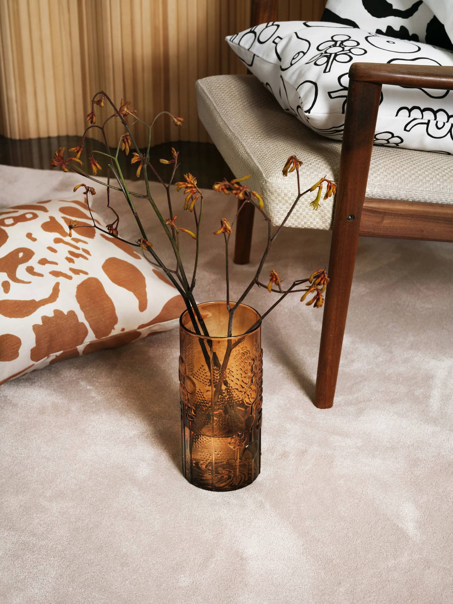 Oiva Toikka Cheetah pillowcase 47x47 cm, Brown Iittala