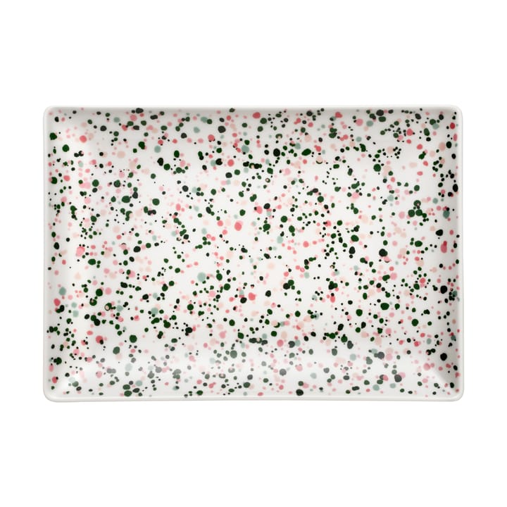 Oiva Toikka Helle A4 plate 21x29 cm, Pink-green Iittala