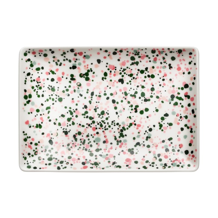 Oiva Toikka Helle A5 plate 15x21 cm, Pink-green Iittala