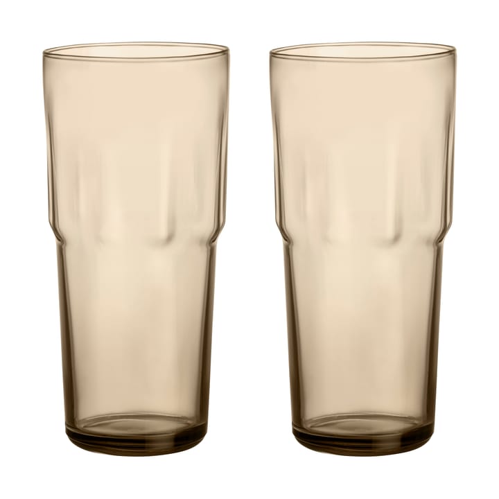 Solare drinking glass tall 39 cl 2-pack - Linen - Iittala