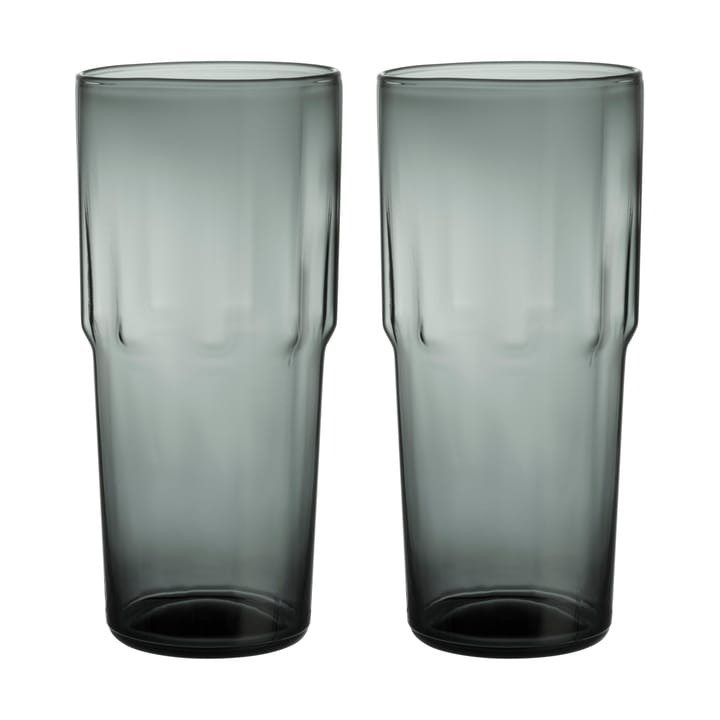Solare drinking glass tall 39 cl 2-pack - Steel gray - Iittala