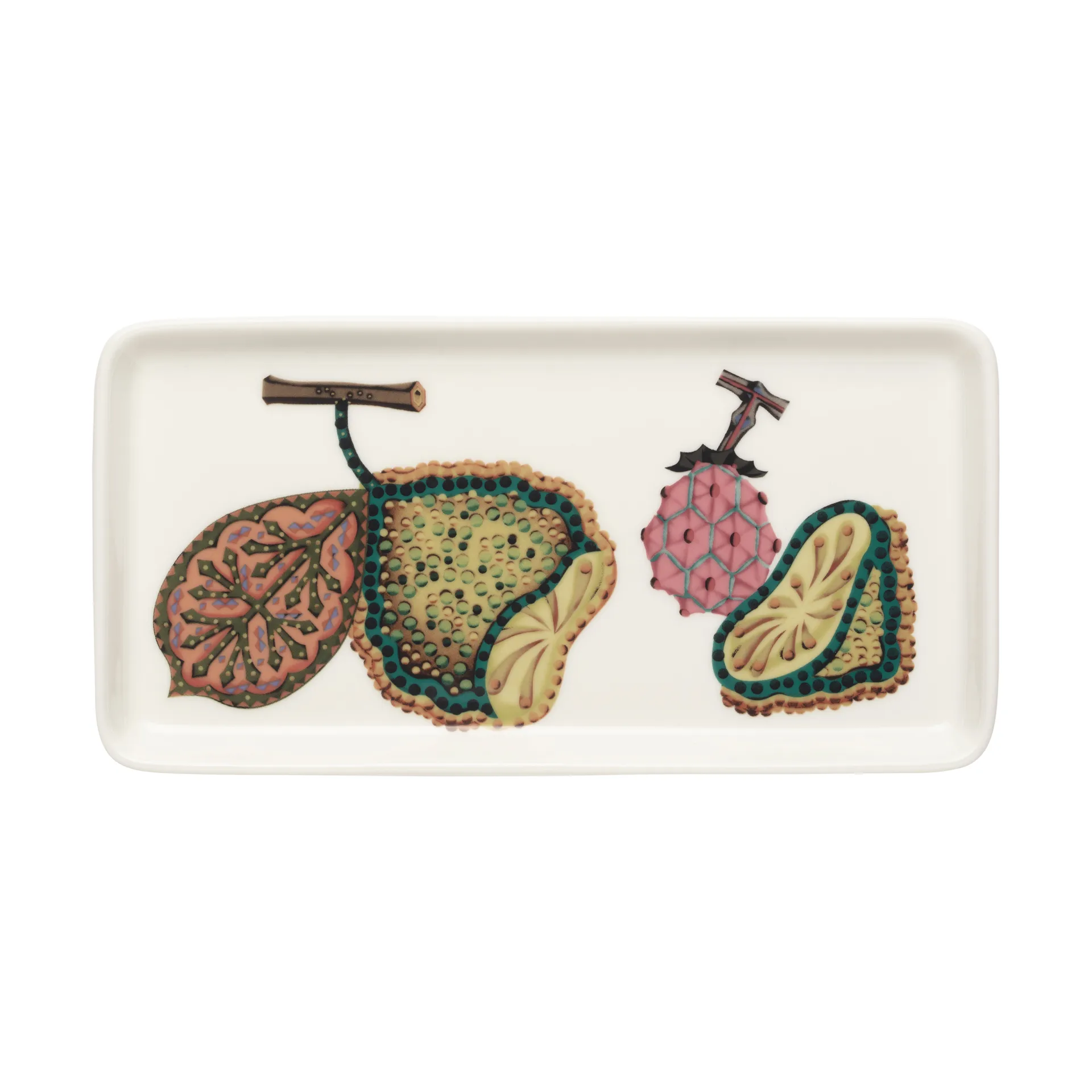 Taika Sato plate 12x24 cm, White-multi coloured Iittala