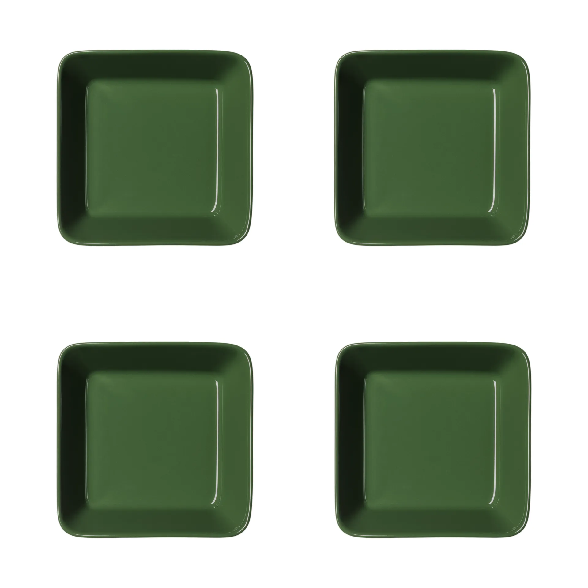 Teema square plate, Forest green, 12x12 cm 4-pack Iittala