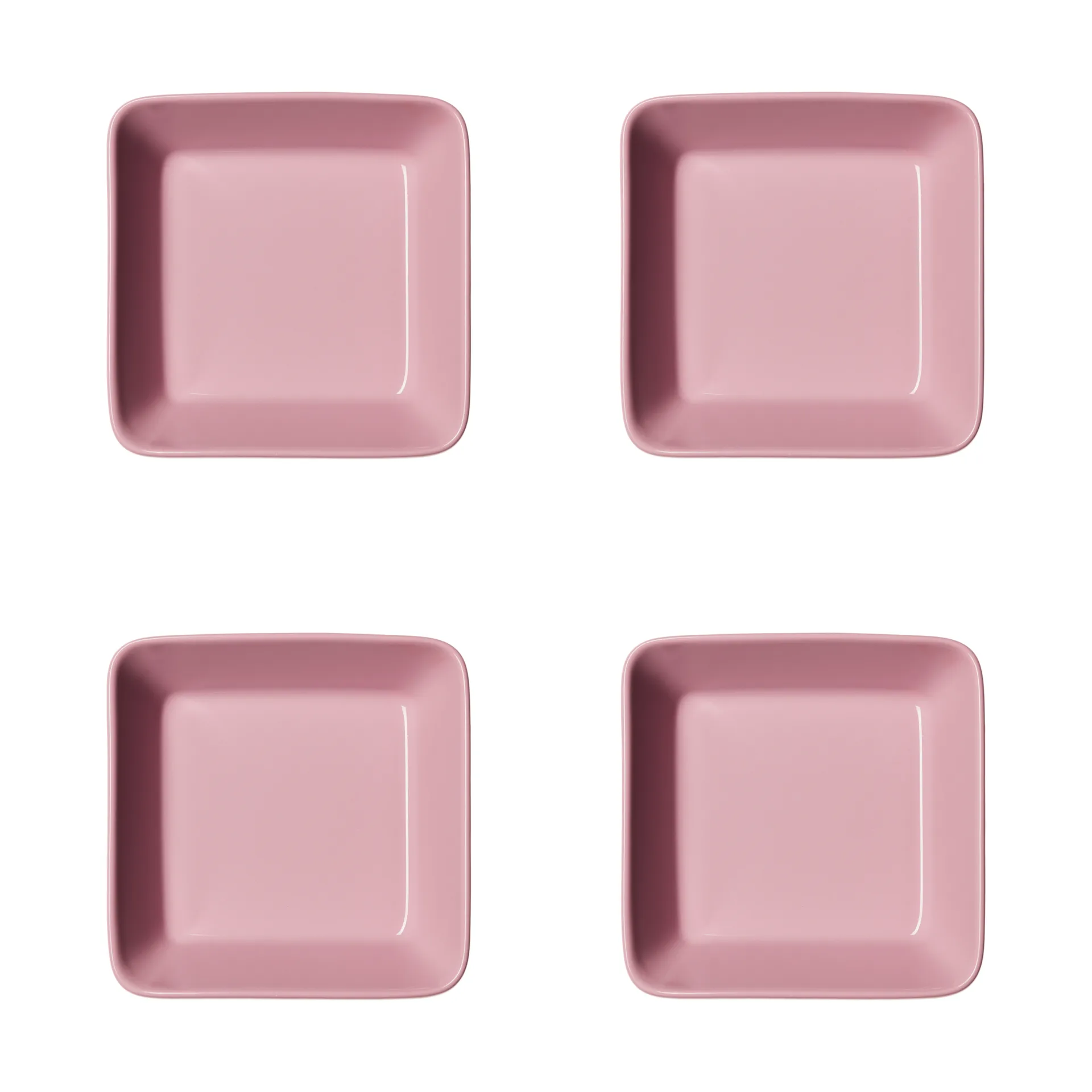 Teema square plate, Rose, 12x12 cm 4-pack Iittala