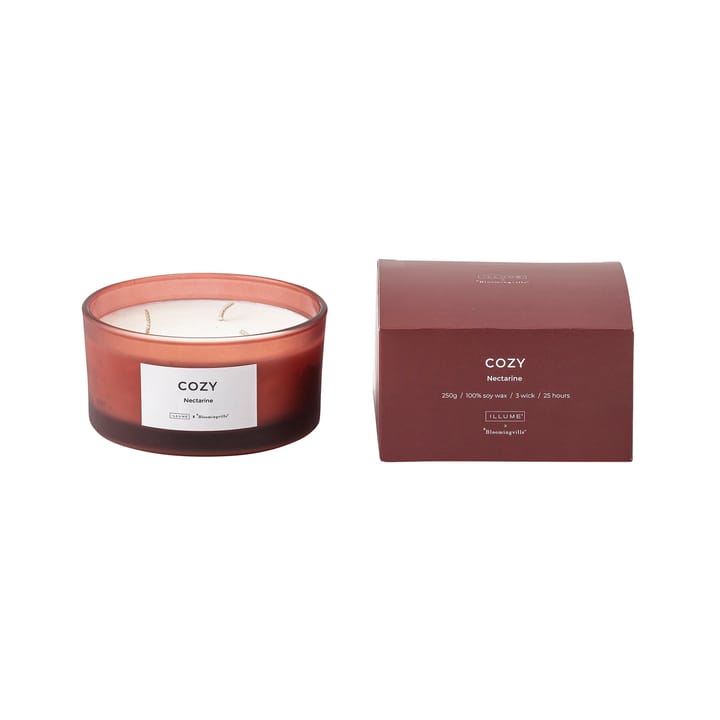 Cozy Nectarine scented candle, 250 g Illume x Bloomingville