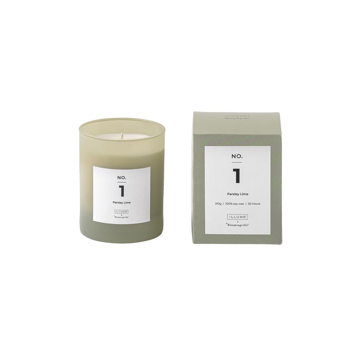 NO. 1 Parsley Lime scented candle, 200 g + giftbox Illume x Bloomingville