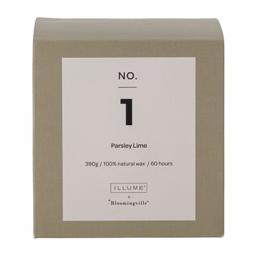 NO. 1 Parsley Lime scented candle - 390 g + Giftbox - Illume x Bloomingville