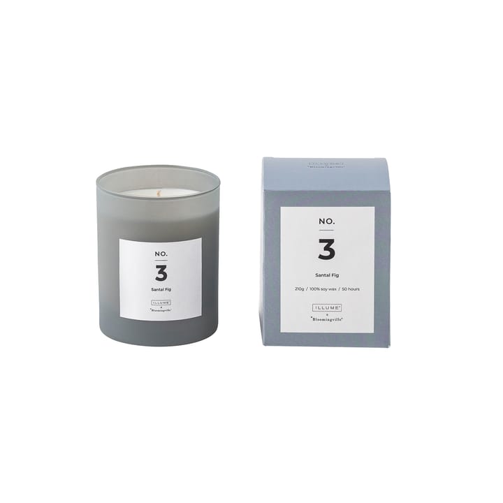 NO. 3 Santal Fig scented candle, 200 g + giftbox Illume x Bloomingville