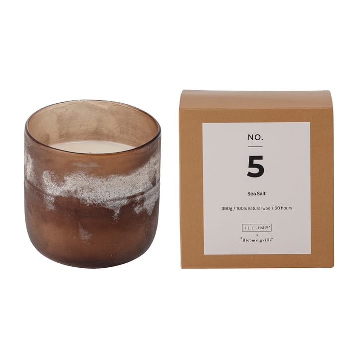 NO. 5 Sea Salt scented candle, 390 g + Giftbox Illume x Bloomingville