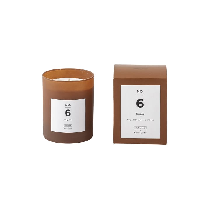 NO. 6 Sequoia scented candle, 200 g + giftbox Illume x Bloomingville