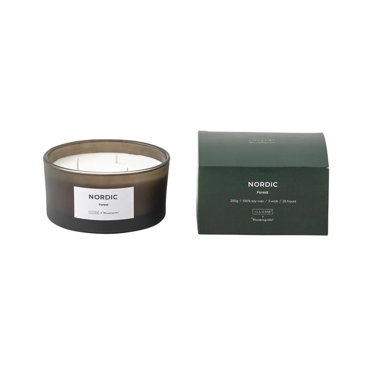 Nordic Forest scented candle, 250 g Illume x Bloomingville